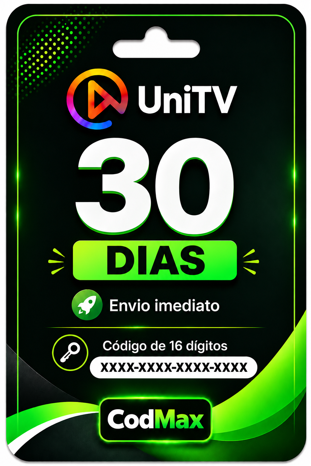 UniTV 30 Dias – Cartão-Presente Digital